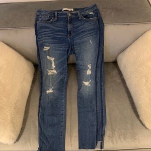 Flying Monkey Racing Stripe Boyfriend Jeans